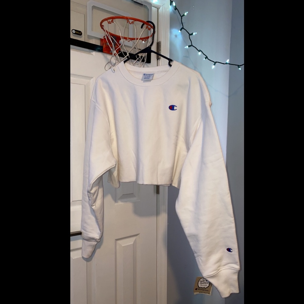 Women’s XL White Champion Crop Top